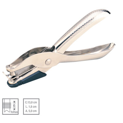 Perfurador De Papel 1 Furo Metal 9201 Perfurador De Papel 1 Furo Metal 9201