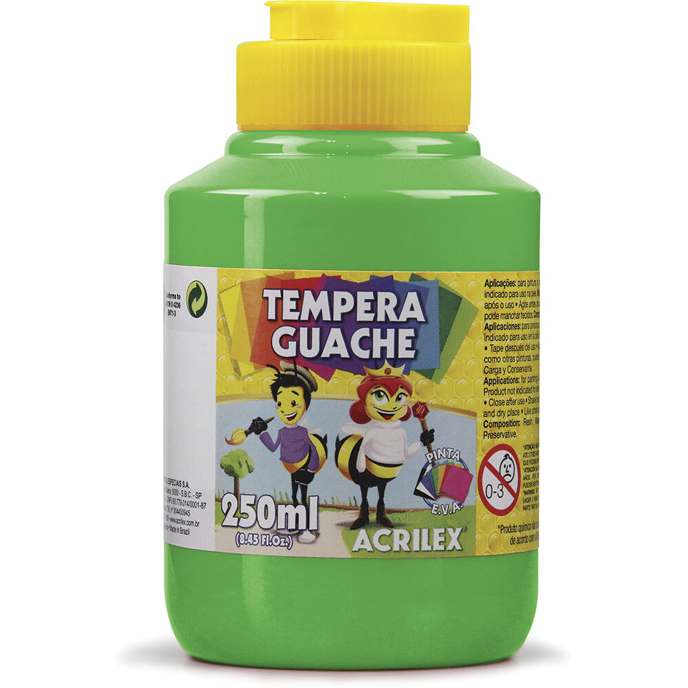 Tinta Guache 250ml - Verde Folha Tinta Guache 250ml - Verde Folha