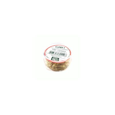 Clips N° 5 Dourado - Com 100 Unidades