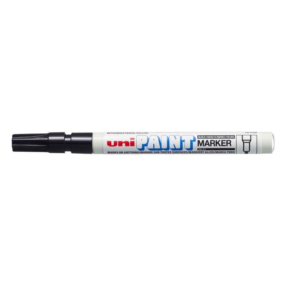 Marcador Permanente Uni Paint Px21 - Preto Marcador Permanente Uni Paint Px21 - Preto