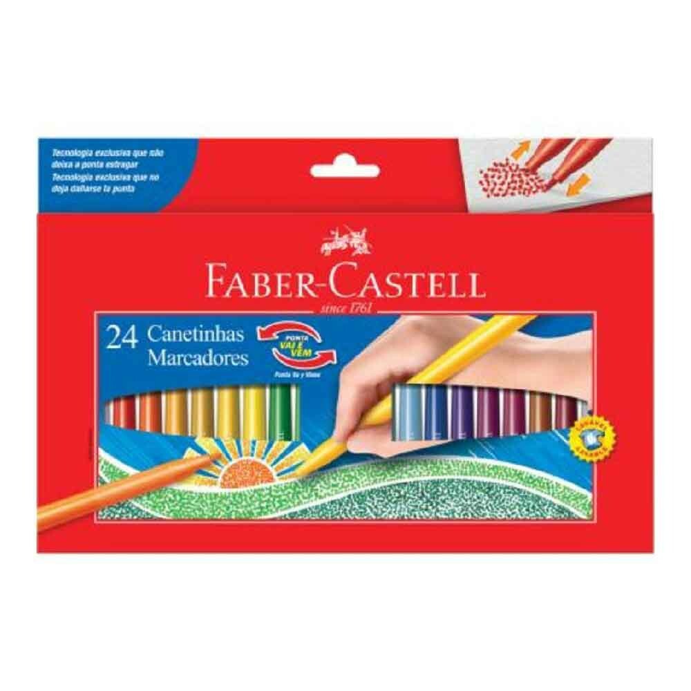 Caneta Hidrografica Vai E Vem Com 24 Cores Caneta Hidrografica Vai E Vem Com 24 Cores