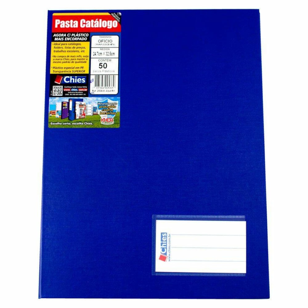 Pasta Catalogo Oficio 50 Folhas - Azul Royal Pasta Catalogo Oficio 50 Folhas - Azul Royal
