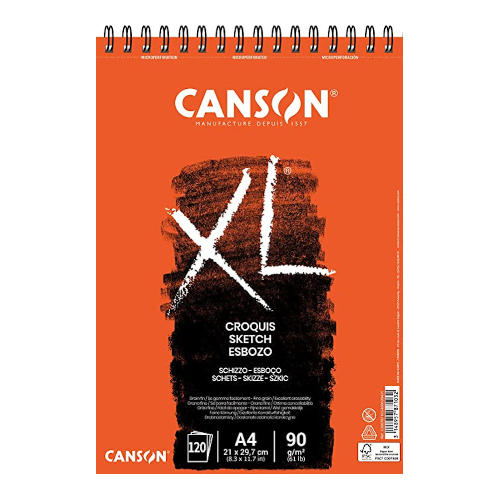 Bloco Sketchbook Xl Com 120 Folhas A4 - Croquis Bloco Sketchbook Xl Com 120 Folhas A4 - Croquis