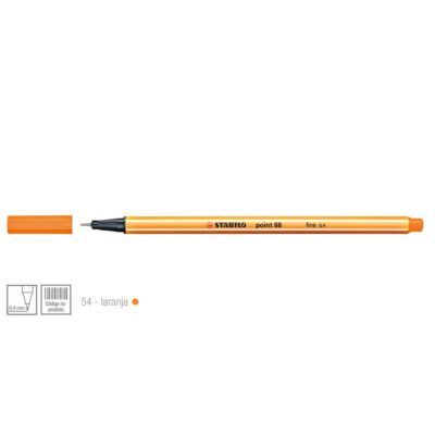 Caneta Stabilo Point 88/54 - Cor Laranja