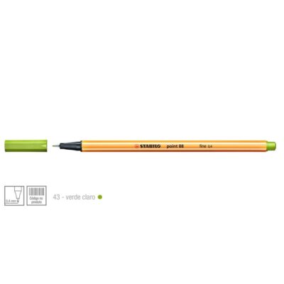 Caneta Stabilo Point 88/43 - Cor Verde Claro Caneta Stabilo Point 88/43 - Cor Verde Claro