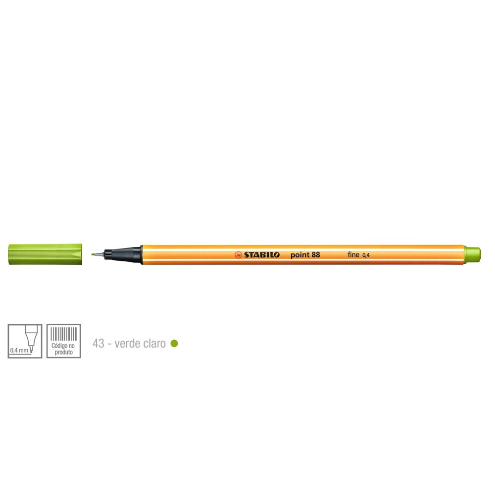 Caneta Stabilo Point 88/43 - Cor Verde Claro Caneta Stabilo Point 88/43 - Cor Verde Claro