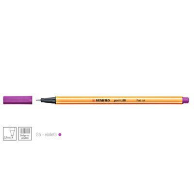 Caneta Stabilo Point 88/55 - Violeta Caneta Stabilo Point 88/55 - Violeta