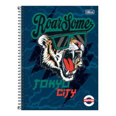 Caderno Espiral Universitário Grande Capa Dura 80 Folhas Pepper - Estampas Sortidas