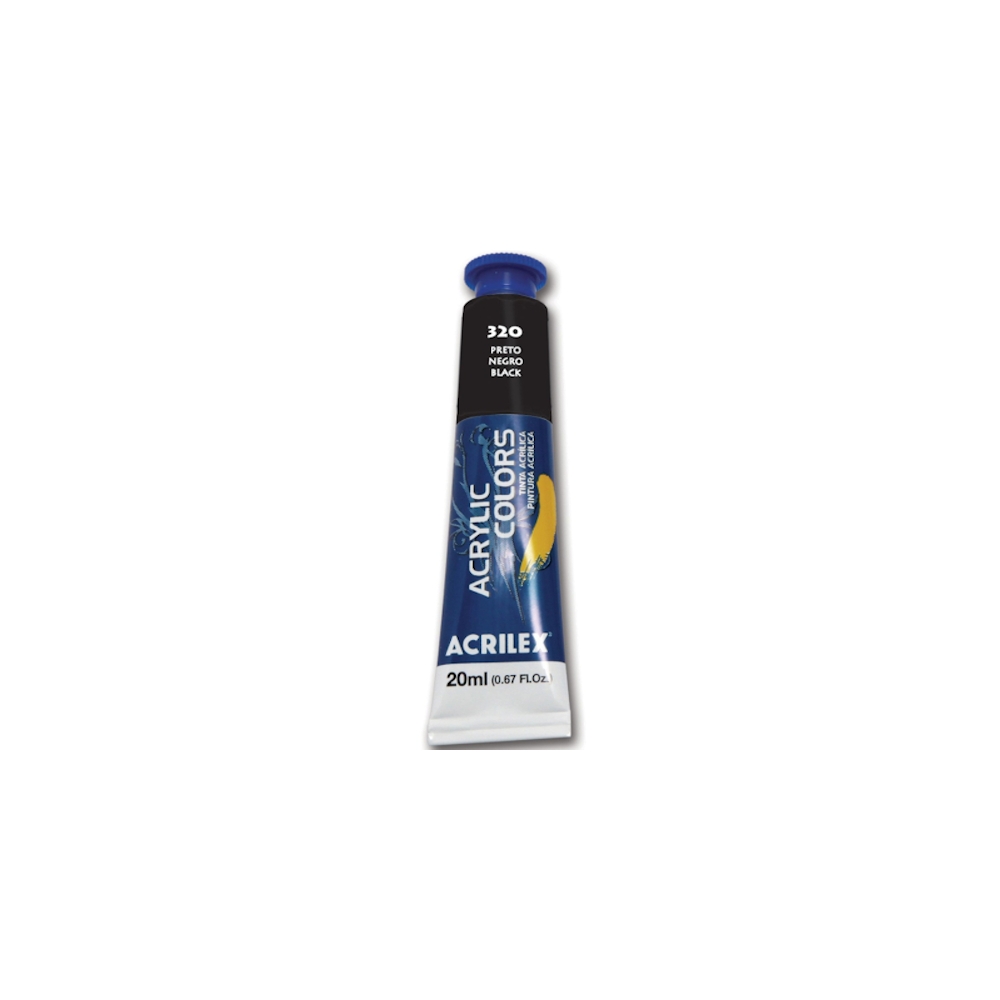 Tinta Acrílica Tela 20ml - Preta Tinta Acrílica Tela 20ml - Preta