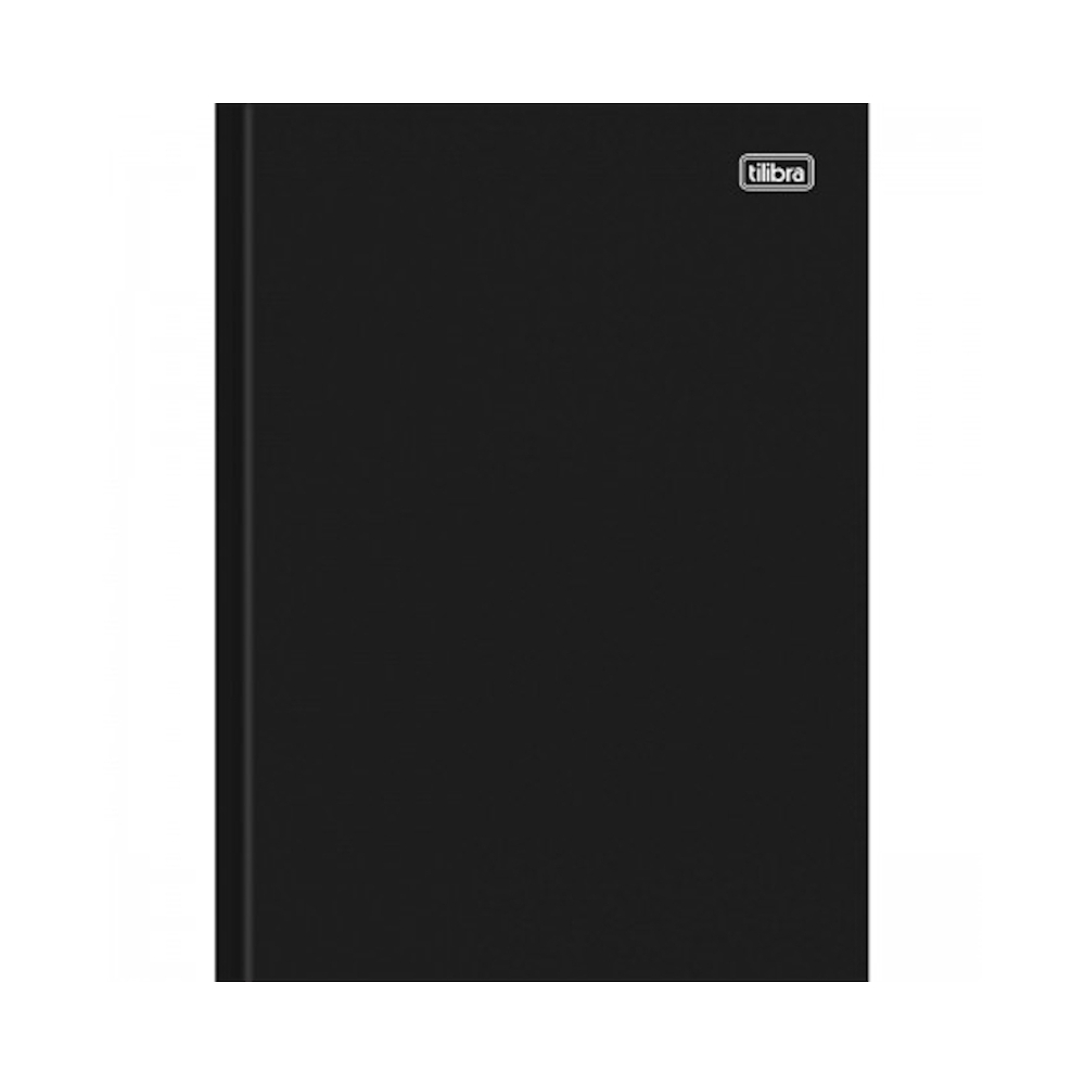 Caderno Brochura Costurado Sem Mola Universitário Grande Capa Dura 50 Folhas Numeradas - Preto Caderno Brochura Costurado Sem Mola Universitário Grande Capa Dura 50 Folhas Numeradas - Preto