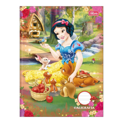 Caderno Brochura Costurado Sem Mola Caligrafia Capa Dura 40 Folhas Princesa - Estampas Diversas