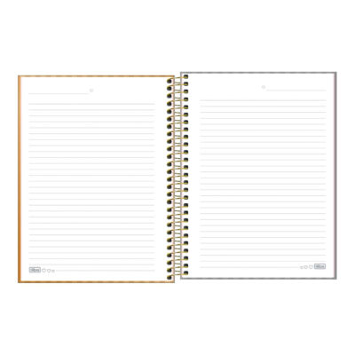 Caderno Espiral Colegial Médio Capa Dura 80 Folhas West Village Metalizado – Estampas Sortidas