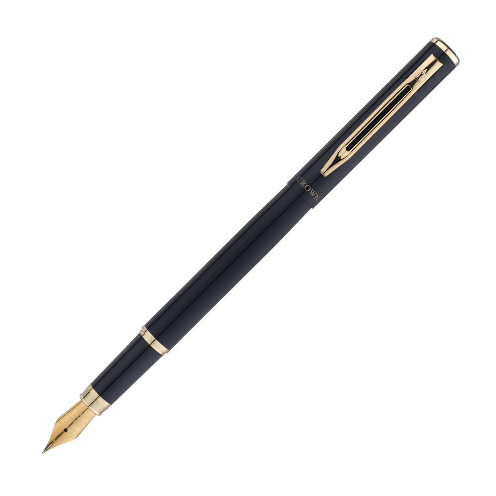 Caneta Tinteira Crown Capricci - Preta/Dourada Caneta Tinteira Crown Capricci - Preta/Dourada