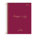 Caderneta Espiral Capa Dura 1/8  80 Folhas Sweetly - Cores Diversas
