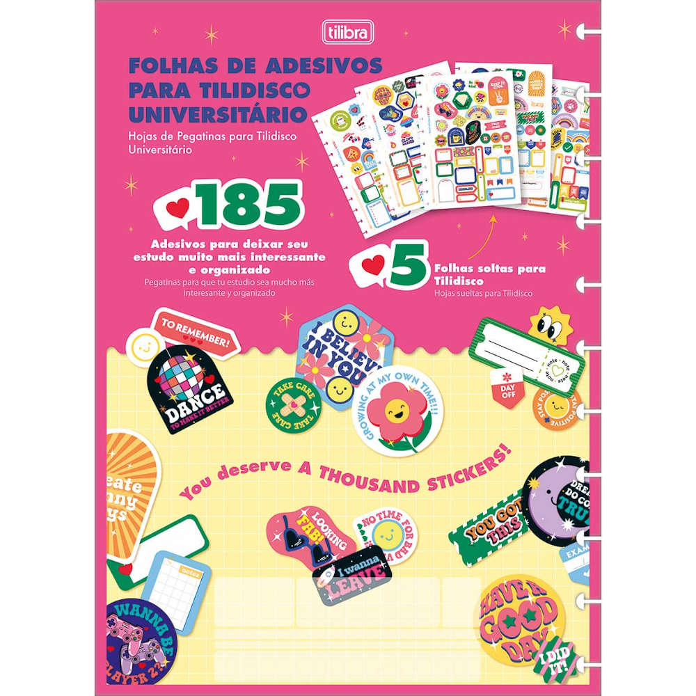Folhas De Adesivos Para Tilidisco Universitário Folhas De Adesivos Para Tilidisco Universitário
