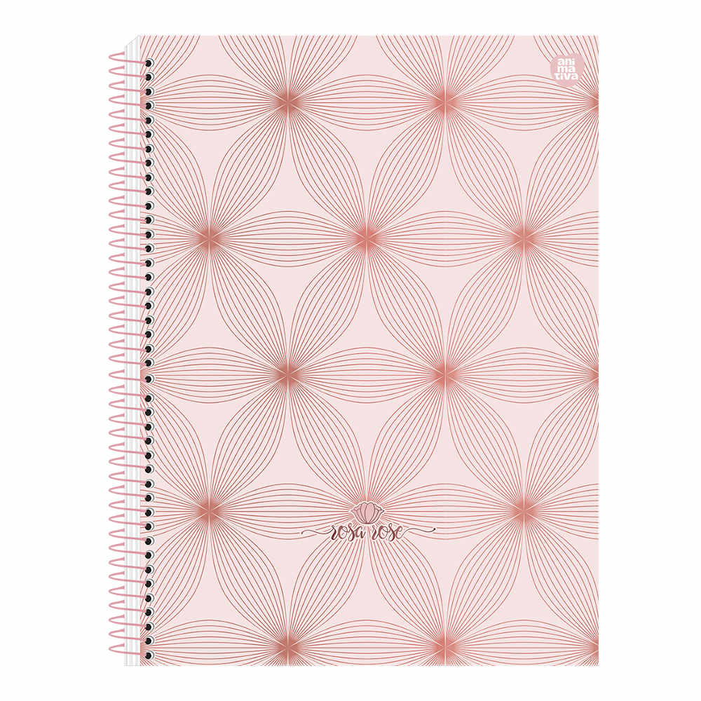 Caderno Espiral Universitário Grande Capa Dura 160 Folhas 10 Matérias Rosa Rosé - Estampas Sortidas Caderno Espiral Universitário Grande Capa Dura 160 Folhas 10 Matérias Rosa Rosé - Estampas Sortidas
