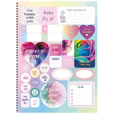 Caderno Espiral Universitário Grande Capa Dura 160 Folhas 10 Matérias Mulher – Estampas Sortidas