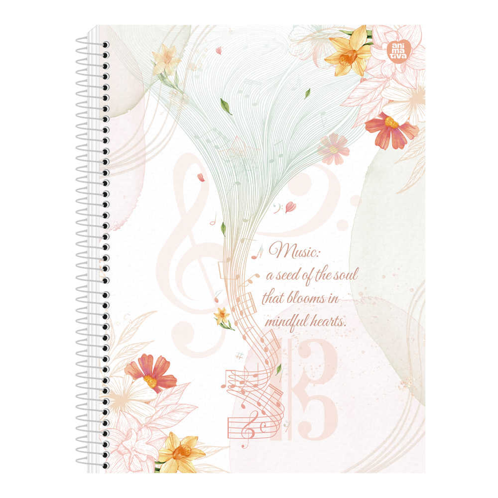Caderno Espiral Universitário Grande Capa Dura 80 Folhas Música - Estampas Sortidas Caderno Espiral Universitário Grande Capa Dura 80 Folhas Música - Estampas Sortidas