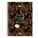Caderno Espiral Universitário Grande Capa Dura 80 Folhas Música - Estampas Sortidas Caderno Espiral Universitário Grande Capa Dura 80 Folhas Música - Estampas Sortidas