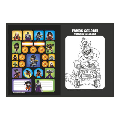 Caderno Brochura Costurado Sem Mola Universitário Grande Capa Dura 80 Folhas Dragon Ball – Estampas