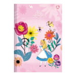 Caderno Brochura Costurado Sem Mola Universitário Grande Capa Dura 80 Folhas Alice In Wonderland- es