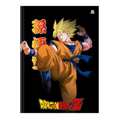 Caderno 1/4 Pequeno Brochura Costurado Sem Mola Capa Dura 80 Folhas Dragon Ball - Estampas Sortidas