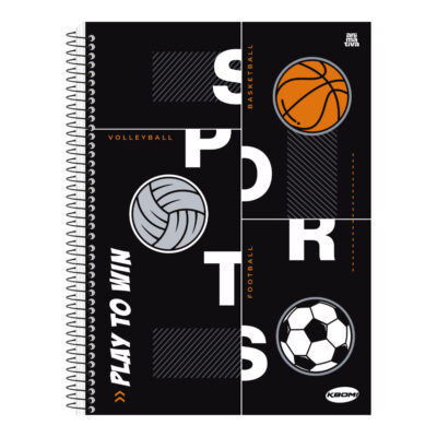 Caderno 1/4 Pequeno Espiral Capa Dura 96 Folhas Kbom - Estampas Sortidas