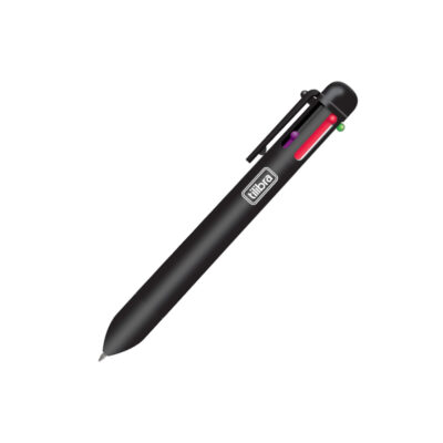 Caneta Esferográfica Retrátil Rc6 0.7mm Com 6 Cores – Corpo Em Cores Diversas