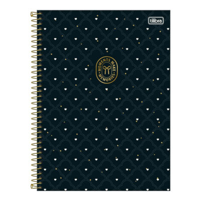 Caderno Espiral Universitário Grande Capa Dura 160 Folhas 10 Matérias Connect West Village - Estampa