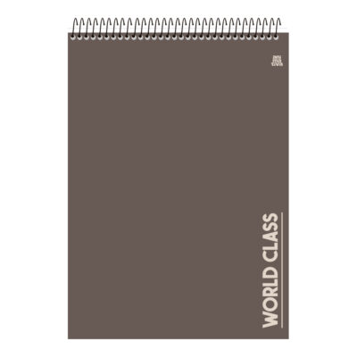 Caderno Espiral Universitário Vertical Com 80 Folhas World Class - Cores Sortidas