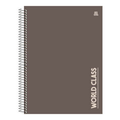 Caderno Espiral Universitário Grande Capa Dura 80 Folhas World Classs - Cores Sortidas