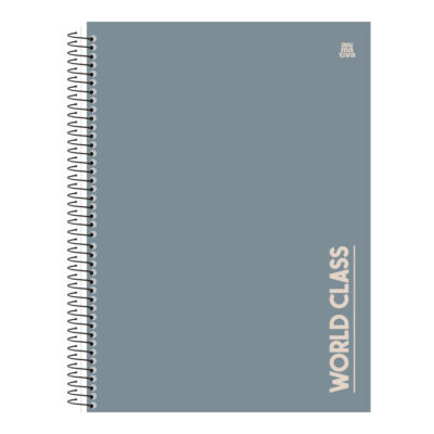 Caderno Espiral Universitário Grande Capa Dura 320 Folhas 20 Matérias World Class - Cores Sortidas