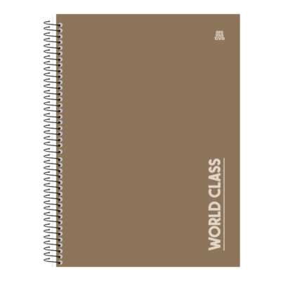 Caderno Espiral Universitário Grande Capa Dura 160 Folhas 10 Matérias World Class – Cores Sortidas