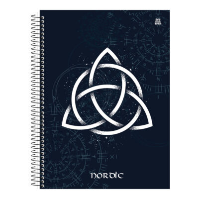Caderno Espiral Universitário Grande Capa Dura 160 Folhas 10 Matérias Nordic - Estampas Sortidas