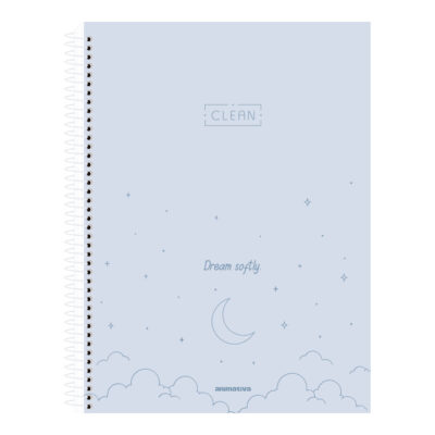 Caderno Espiral  universitário Grande Capa Dura 160 Folhas 10 Matérias Clean - Estampas Sortidas