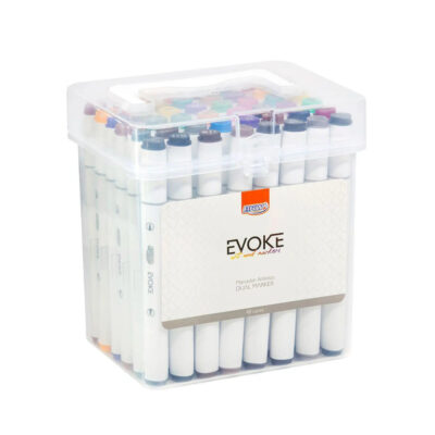 Marcador Artístico Evoke Dual Marker Com 48 Cores