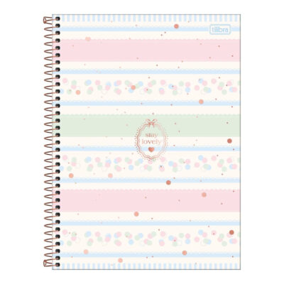 Caderno Espiral Universitário Grande Capa Dura 192 Folhas 12 Matérias Soho - Estampas Sortidas