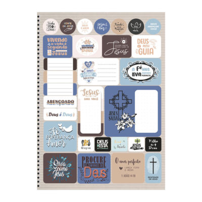 Caderno Espiral Universitário Grande Capa Dura 80 Folhas Cristo – Estampas Sortidas