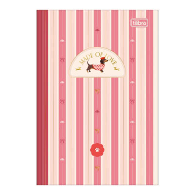 Caderno 1/4 Pequeno Brochura Costurado Sem Mola Capa Dura 80 Folhas Brownie - Estampas Sortidas
