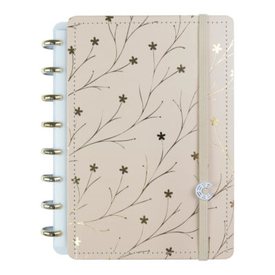 Caderno Inteligente 1/4 A5 Pequeno Espiral Com 80 Folhas - Miss Floral - By Giulia Benite