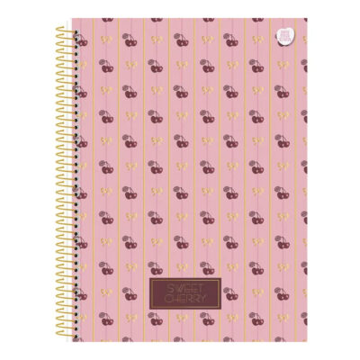 Caderno Espiral Universitário Grande Capa Dura 80 Folhas Sweet Cherry - Estampas Sortidas