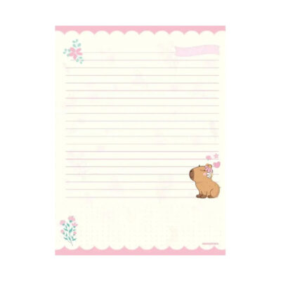 Caderno Brochura Costurado Sem Mola Colegial Médio Capa Dura 160 Folhas Capycuties – Estampas Sortid