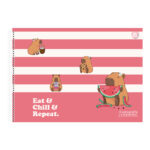 Caderno Desenho E Cartografia Espiral 60 Folhas Capa Dura Capycutie - Estampas Sortidas Caderno Desenho E Cartografia Espiral 60 Folhas Capa Dura Capycutie - Estampas Sortidas
