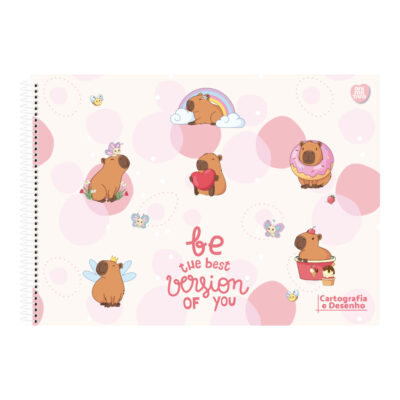 Caderno Desenho E Cartografia Espiral 60 Folhas Capa Dura Capycutie – Estampas Sortidas