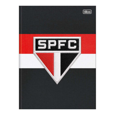 Caderno Brochura Costurado Sem Mola Universitário Grande Capa Dura 80 Folhas São Paulo - Estampas So