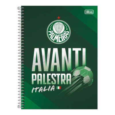 Caderno Espiral Universitário Grande Capa Dura 160 Folhas 10 Matérias Palmeiras - Estampas Sortidas