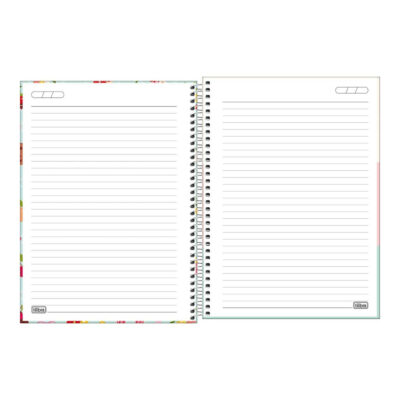 Caderno Espiral Universitário Grande Capa Dura 80 Folhas Charme – Estampas Sortidas