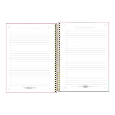 Caderno Espiral Universitário Grande Capa Dura 80 Folhas Happy – Cores Sortidas