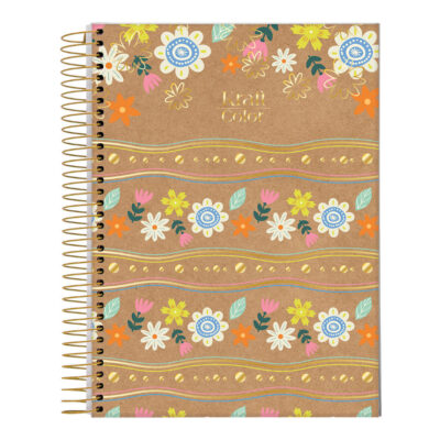 Caderneta Espiral Anotações 80 Folhas Kraft Color – Estampas Diversas
