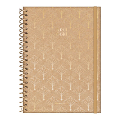 Planner Espiral 2026 - Kraft Gold